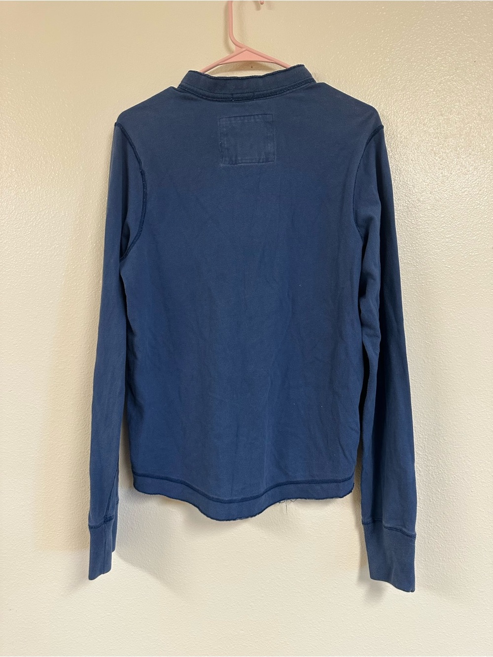 Y2K Abercrombie & Fitch Navy Henley Shirt - Picture 3 of 8